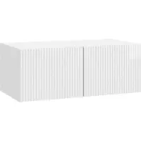 vidaXL Meuble TV mural , blanc brillant, 78,5 x 41 x 30 cm