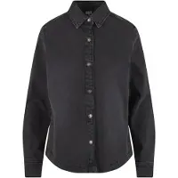 Urban Classics Chemise manches longues de - Ladies Denim Shirt - XS - L - pour Femme - noir - Taille S