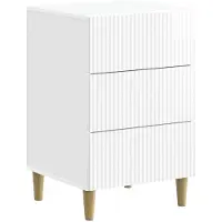 vidaXL Cabinet de chevet avec tiroir Blanc brillant 43 x 41 x 66,5 cm