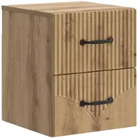 vidaXL Cabinet de chevet mural Chêne artisanal 34,5 x 33 x 40 cm