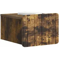 vidaXL Cabinet de chevet mural 2 pcs Chêne fumé 33 x 34,5 x 24 cm