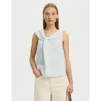 Selected Chemisier 'SLFHANNAH' bleu clair / blanc