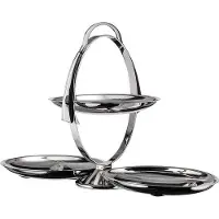 Famanu Table d'appoint argentée