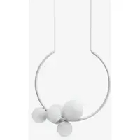 Lucis Suspension design LED faite main Ohm, Variante : 585 x 1640 x 285 mm, 24,5 W, 3000K, blanc