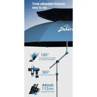 OEM Parasol de plage de 220 cm résistant aux UV avec pied au sol - Stable et protection UV 50 - Idéal pour la plage