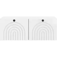 vidaXL Meuble TV mural , blanc brillant, 78,5 x 41 x 30 cm