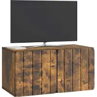 vidaXL Meuble TV mural, 59,5 x 31 x 30 cm, finition chêne fumé