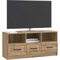 vidaXL Meuble TV en chêne Artisan 102 x 34,5 x 47 cm, aggloméré