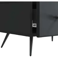 vidaXL Meuble TV noir 147 x 34,5 x 30 cm en aggloméré