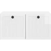 vidaXL Meuble TV mural , blanc brillant, 59,5 x 41 x 30 cm