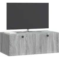 vidaXL Meuble TV mural , gris Sonoma, 78,5 x 41 x 30 cm