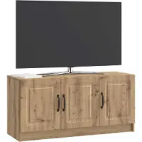 vidaXL Meuble TV en chêne Artisan, 99 x 34,5 x 47 cm, aggloméré