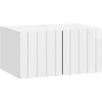 vidaXL Meuble TV mural 59,5 x 41 x 30 cm Blanc brillant