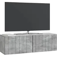 vidaXL Meuble TV mural 98 x 31 x 30 cm, gris béton
