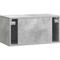 vidaXL Meuble TV mural , gris béton, 59,5 x 31 x 30 cm