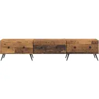vidaXL Meuble TV en bois recyclé 147 x 34,5 x 30 cm, aggloméré