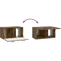vidaXL Meuble TV mural en chêne fumé 59,5 x 31 x 30 cm