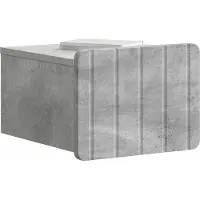 vidaXL Cabinet de chevet mural Gris béton 33 x 34,5 x 24 cm