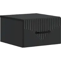 vidaXL Cabinet de chevet mural avec tiroir Noir 34,5 x 33 x 20 cm