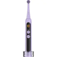 4Swiss ST216 Brosse à dents électrique Lavande - Écran LCD, 12 modes, technologie hybride, rotation, minuterie de 30 jours, batterie rechargeable, norme IPX7, nettoyage dentaire