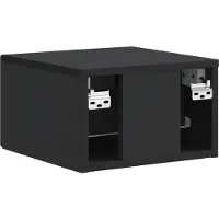 vidaXL Cabinet de chevet mural avec tiroir Noir 33 x 34,5 x 20 cm