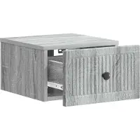 vidaXL Cabinet de chevet mural Sonoma gris 33 x 34,5 x 20 cm