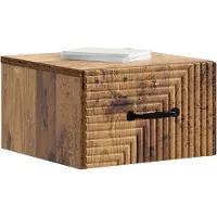 vidaXL Cabinet de chevet mural 2 pcs Bois ancien 34,5 x 33 x 20 cm