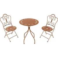 Axi Marilou Table Et Chaise Bistrot, 2 Chaises 1 Table, Ensemble Bistro Extérieur, Terracotta - Salon De Jardin Bistrot, Table Bistrot Mosaique Pour