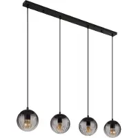 Globo Lighting Lampe à suspendre métal noir mat, 4x E27