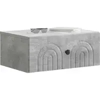 vidaXL Cabinet de chevet mural 2 pcs Gris béton 49 x 34,5 x 20 cm