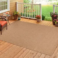 HomebyHome Tapis Intérieur Extérieur Tissage Plat Aspect Sisal Naturel Imperméable Style Scandinave Boho, Taille: 80x150 cm
