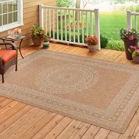 HomebyHome Tapis Intérieur Extérieur Tissage Plat Aspect Sisal Naturel Imperméable Style Scandinave Boho, Taille: 80x250 cm