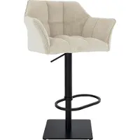 BellaFurn Tabouret de bar Damaso - Tabouret de bar - hauteur réglable, charge maximale 240 kg, inox moderne et robuste