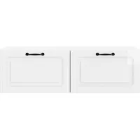 vidaXL Meuble TV mural , blanc brillant, 98 x 31 x 30 cm