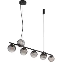 Globo Lighting Lampe suspendue 7 lumières Dallerta verre de fumée