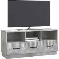 vidaXL Meuble TV , gris béton, 102 x 34,5 x 47 cm, aggloméré