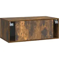 vidaXL Meuble TV mural en chêne fumé 78,5 x 41 x 30 cm