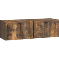 vidaXL Meuble TV mural en chêne fumé 98 x 31 x 30 cm