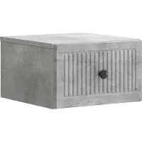 vidaXL Cabinet de chevet mural Gris béton 33 x 34,5 x 20 cm