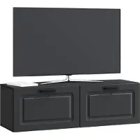 vidaXL Meuble TV mural Noir 98 x 31 x 30 cm Panneau de particules