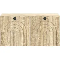 vidaXL Meuble TV mural en chêne Sonoma 59,5 x 31 x 30 cm