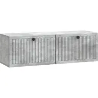 vidaXL Meuble TV mural , gris béton, 98 x 31 x 30 cm