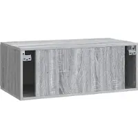 vidaXL Meuble TV mural, 78,5 x 41 x 30 cm, imitation chêne Sonoma gris