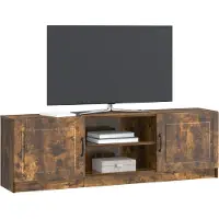 vidaXL Meuble TV en chêne fumé 150 x 31 x 47 cm, aggloméré