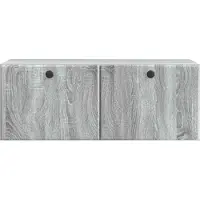 vidaXL Meuble TV mural 78,5 x 31 x 30 cm Gris Sonoma