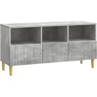 Syfax Meuble TV Gris béton 102 x 34,5 x 50 cm Bois d'ingénierie