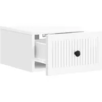 vidaXL Cabinet de chevet mural Blanc brillant 33 x 34,5 x 20 cm