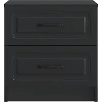 vidaXL Cabinet de chevet Noir 43 x 34,5 x 44,5 cm Bois d'ingénierie