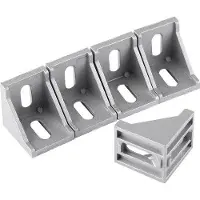 OEM Support d'angle en L en aluminium 40 x 40 x 35 mm - Alliage d'aluminium - Support à 5 branches.