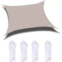 OEM Parasol rectangulaire, résistant aux UV et à l'abrasion, 4 x 5 m, kaki, pour l'extérieur